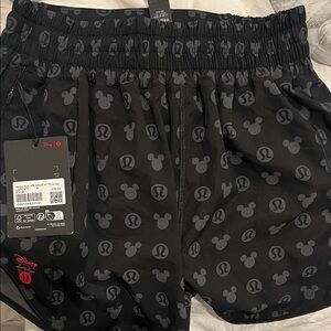 lululemon athletica Black Mickey Mouse Athletic Shorts